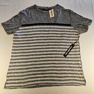 Karl Lagerfeld Paris Women’s Stripe Top, Black White Gray, XXL, NWT